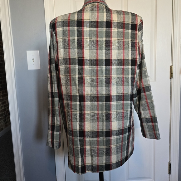 Oversized Vintage Career Elements Plaid Blazer - Picture 2 of 5